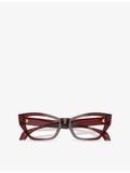 Versace cat-eye acetate optical glasses with clear lenses (British brand)