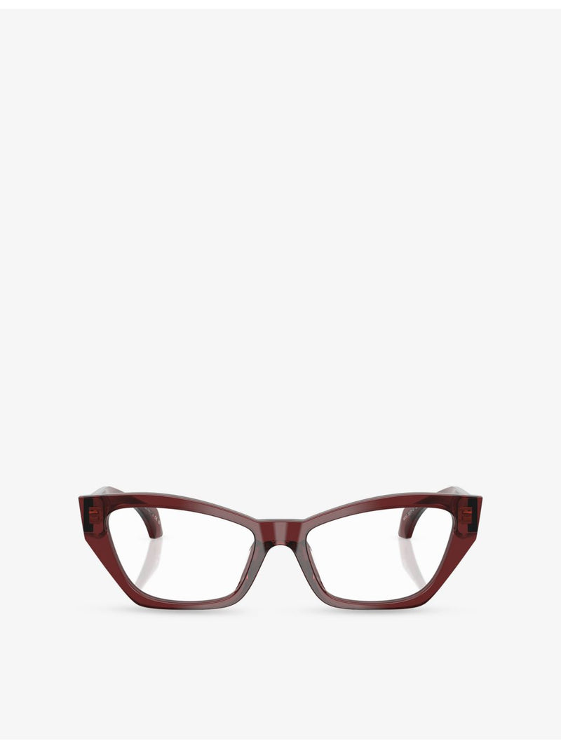 Versace cat-eye acetate optical glasses with clear lenses (British brand)