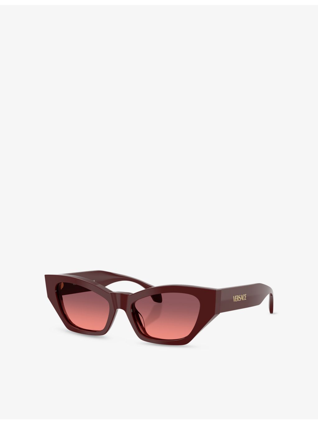Versace cat-eye acetate sunglasses with gold-tone hardware, UK version