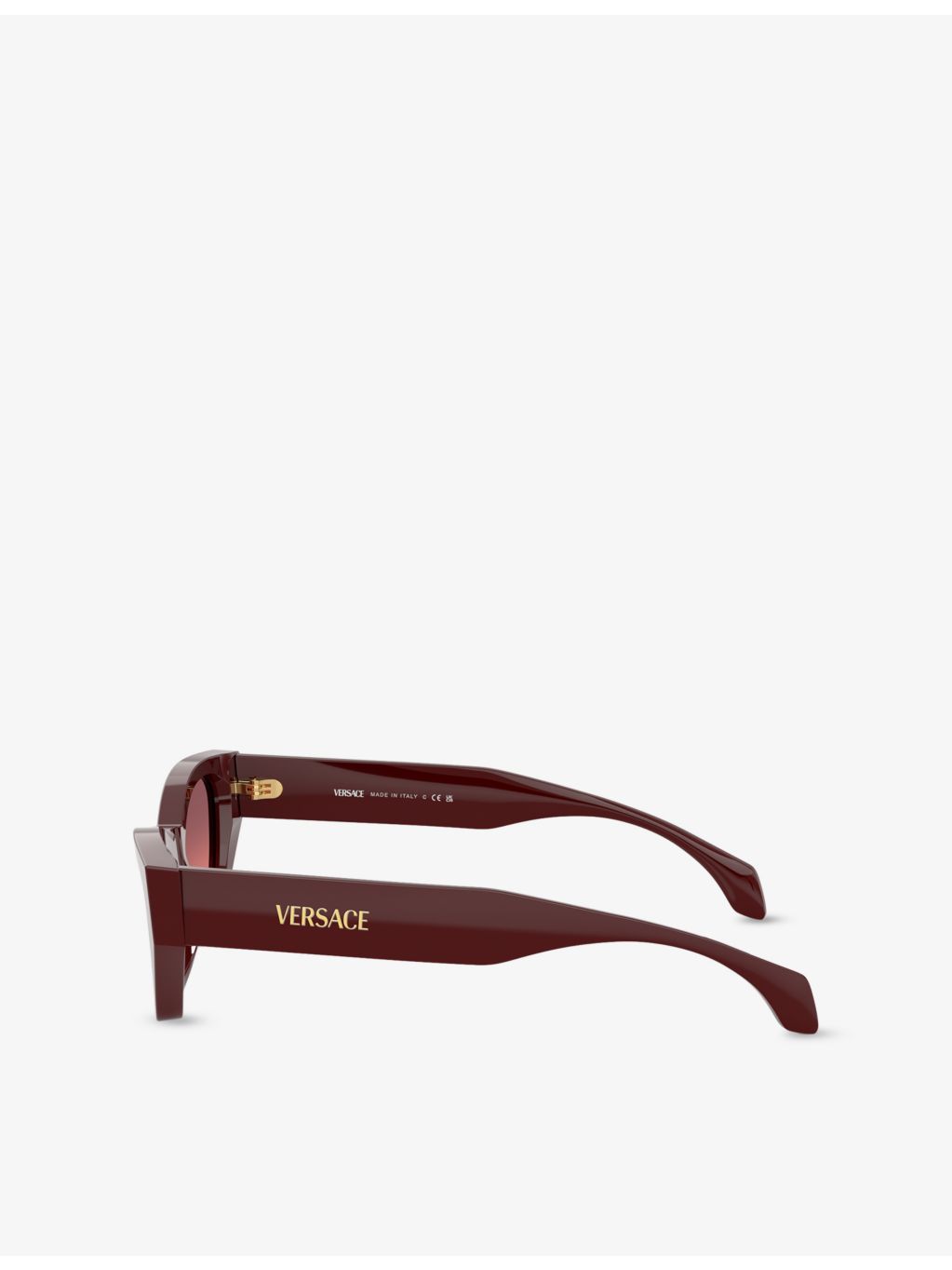 Versace cat-eye acetate sunglasses with gold-tone hardware, UK version