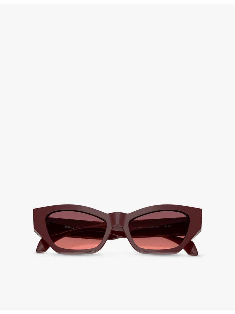 Versace cat-eye acetate sunglasses with gold-tone hardware, UK version