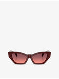 Versace cat-eye acetate sunglasses with gold-tone hardware, UK version