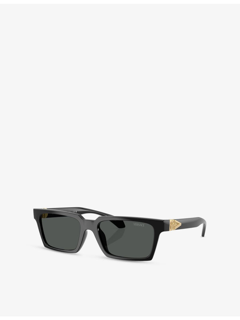 Versace VE4490U rectangle-frame acetate sunglasses, imported from the UK