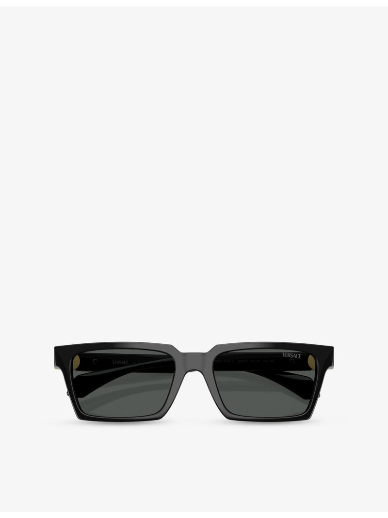 Versace VE4490U rectangle-frame acetate sunglasses, imported from the UK