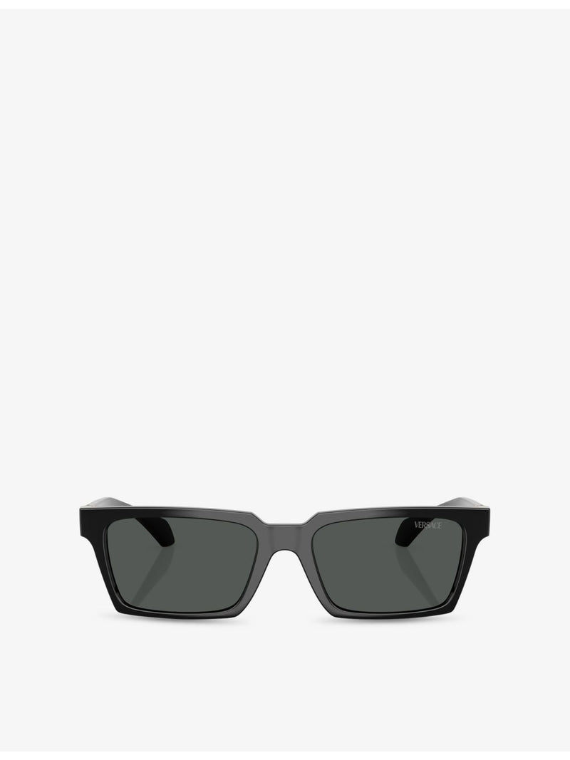 Versace VE4490U rectangle-frame acetate sunglasses, imported from the UK