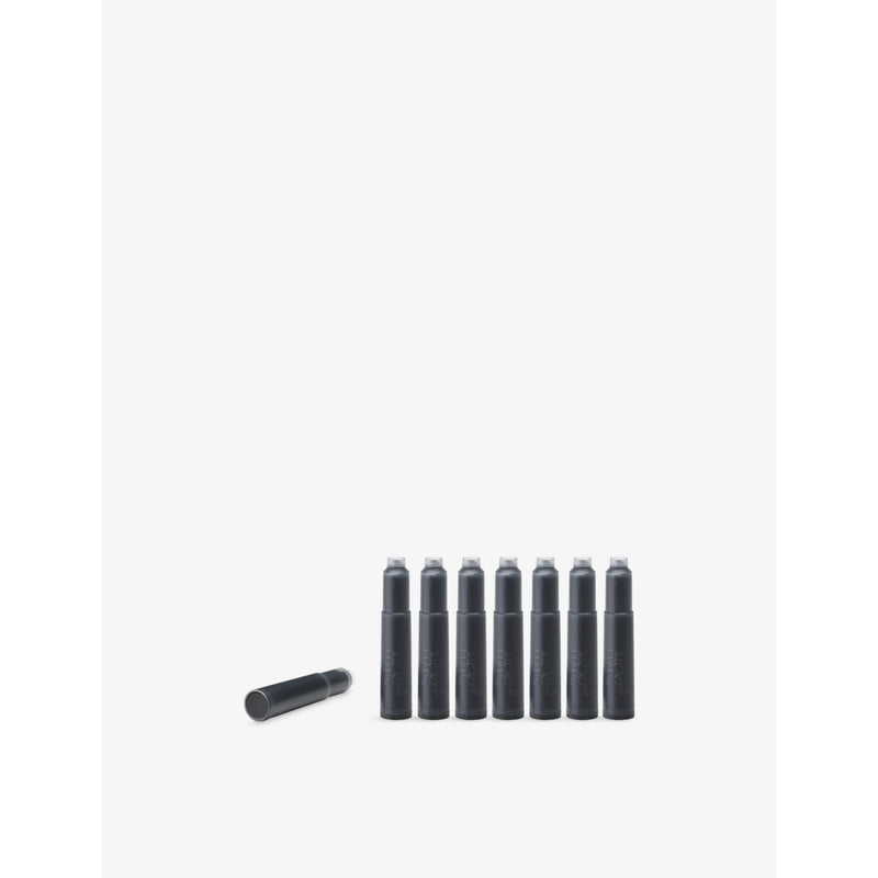 Montblanc permanent black ink cartridges, pack of eight 20g - British product