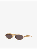 Bottega Veneta oval metal sunglasses BV1386S, UK version
