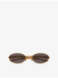 Bottega Veneta oval metal sunglasses BV1386S, UK version