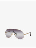 Chloé pilot-frame metal sunglasses with gold hardware (British brand)