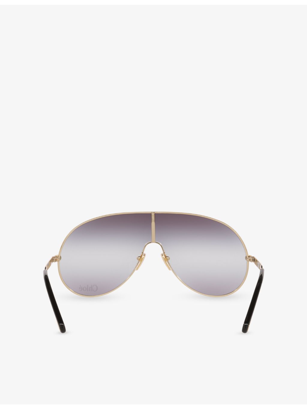 Chloé pilot-frame metal sunglasses with gold hardware (British brand)