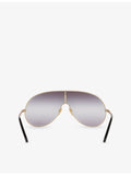 Chloé pilot-frame metal sunglasses with gold hardware (British brand)