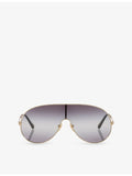 Chloé pilot-frame metal sunglasses with gold hardware (British brand)