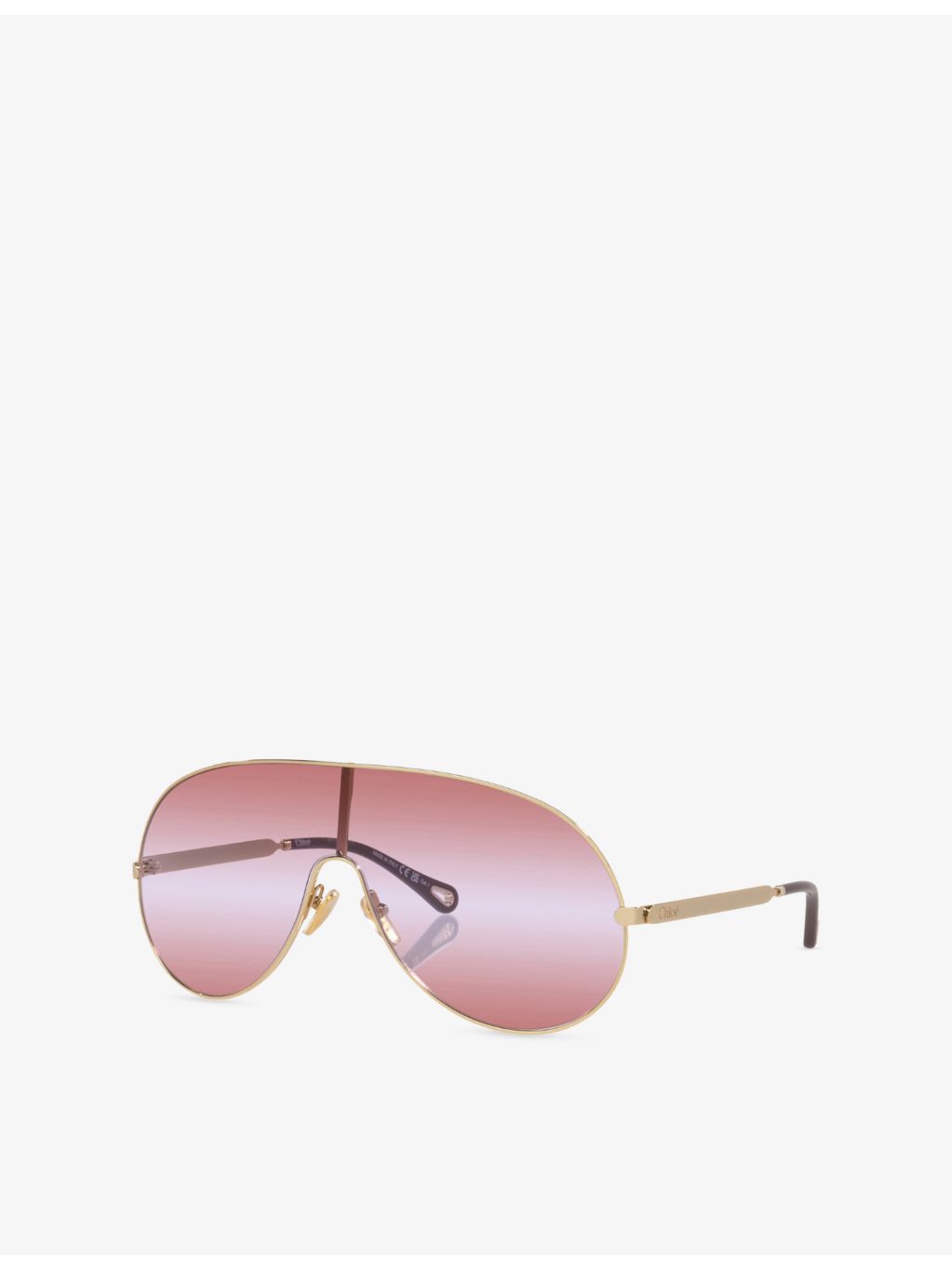 Chloé pilot-frame metal sunglasses (British brand)