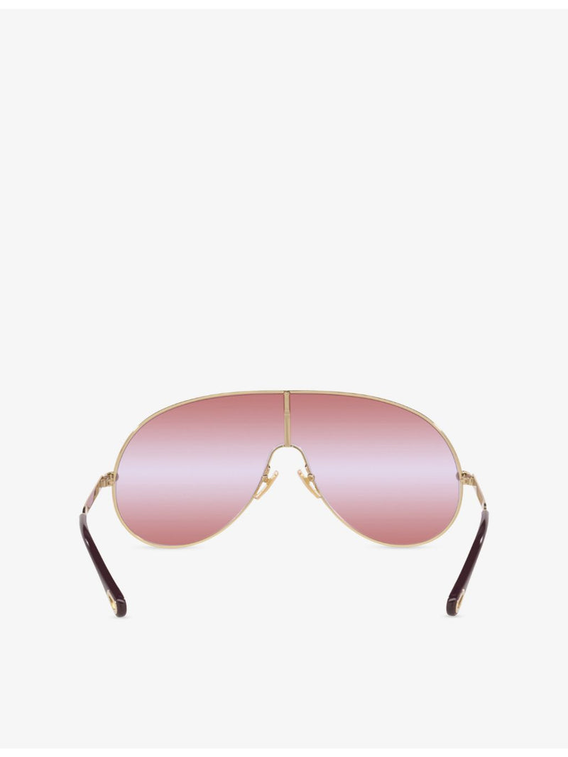 Chloé pilot-frame metal sunglasses (British brand)