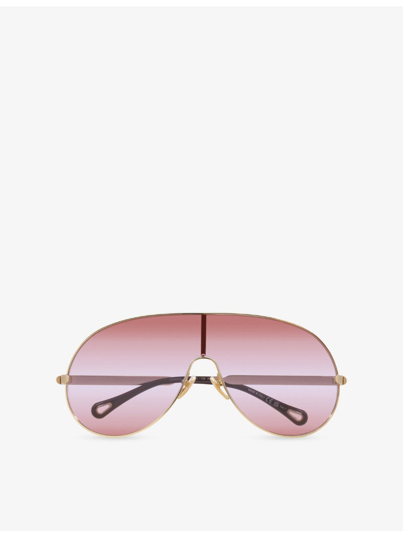 Chloé pilot-frame metal sunglasses (British brand)