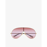 Chloé pilot-frame metal sunglasses (British brand)
