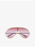 Chloé pilot-frame metal sunglasses (British brand)