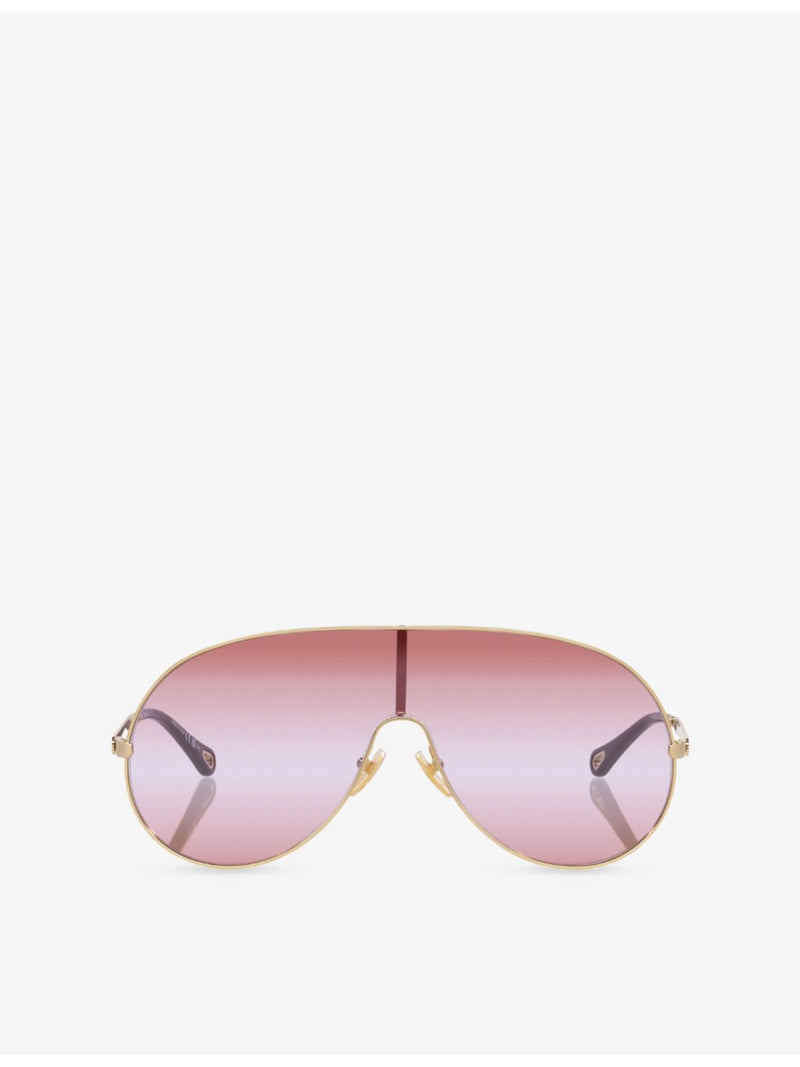 Chloé pilot-frame metal sunglasses (British brand)