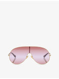 Chloé pilot-frame metal sunglasses (British brand)