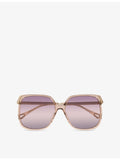Chloé square-frame acetate sunglasses CH0286S, imported from the UK