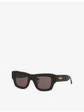 Bottega Veneta BV1357S acetate sunglasses rectangle frame, UK version