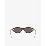 Bottega Veneta cat-eye acetate sunglasses 14cm frame, imported from the UK