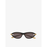 Bottega Veneta cat-eye acetate sunglasses 14cm frame, imported from the UK