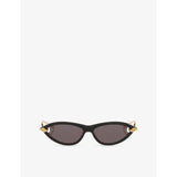 Bottega Veneta cat-eye acetate sunglasses 14cm frame, imported from the UK