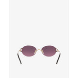 Cartier round rimless metal sunglasses CT0551S, imported from the UK