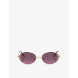 Cartier round rimless metal sunglasses CT0551S, imported from the UK