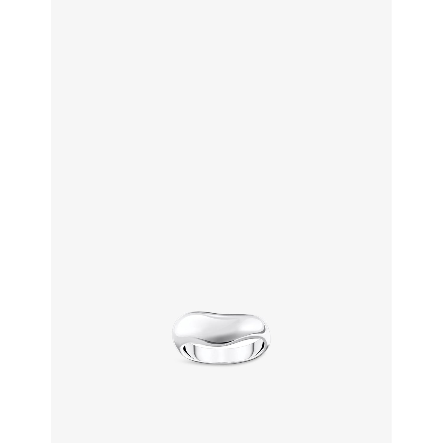 Organic Shape 925 Sterling Silver Ring - 54mm