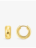 Thomas Sabo small chunky hoop earrings, 18ct gold-plated sterling silver, UK version