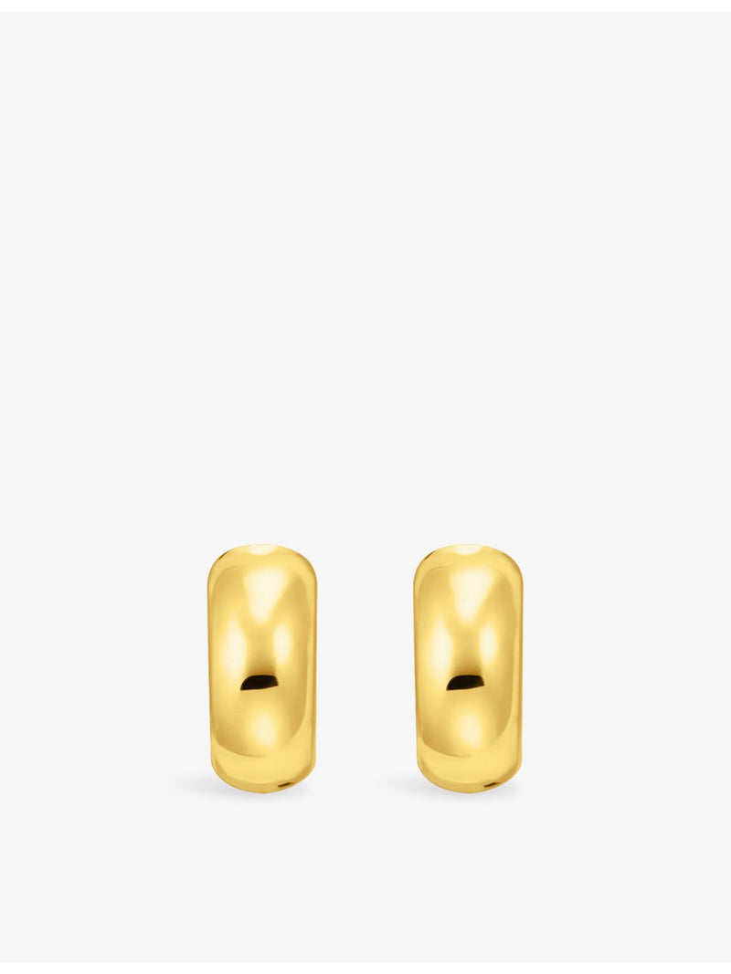 Thomas Sabo small chunky hoop earrings, 18ct gold-plated sterling silver, UK version