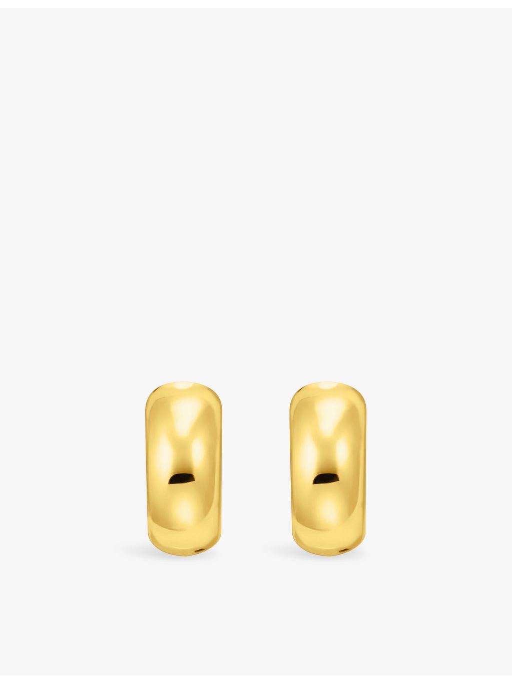 Thomas Sabo small chunky hoop earrings, 18ct gold-plated sterling silver, UK version