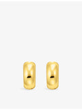Thomas Sabo small chunky hoop earrings, 18ct gold-plated sterling silver, UK version