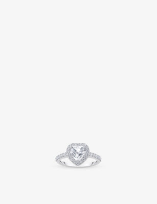 Thomas Sabo Heart-Shaped Halo 925 Sterling Silver Cubic Zirconia Ring