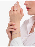 Thomas Sabo silver solitaire ring with pink cubic zirconia - British product