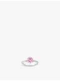 Thomas Sabo silver solitaire ring with pink cubic zirconia - British product