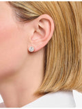 THOMAS SABO halo cubic zirconia stud earrings 9mm, UK version