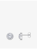 THOMAS SABO halo cubic zirconia stud earrings 9mm, UK version