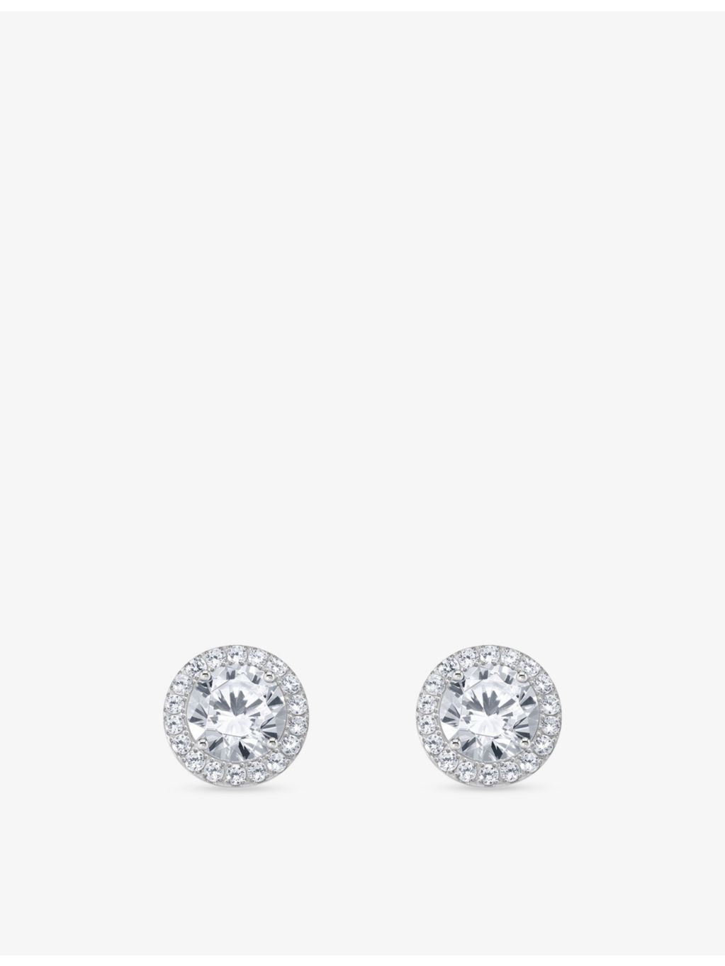 THOMAS SABO halo cubic zirconia stud earrings 9mm, UK version