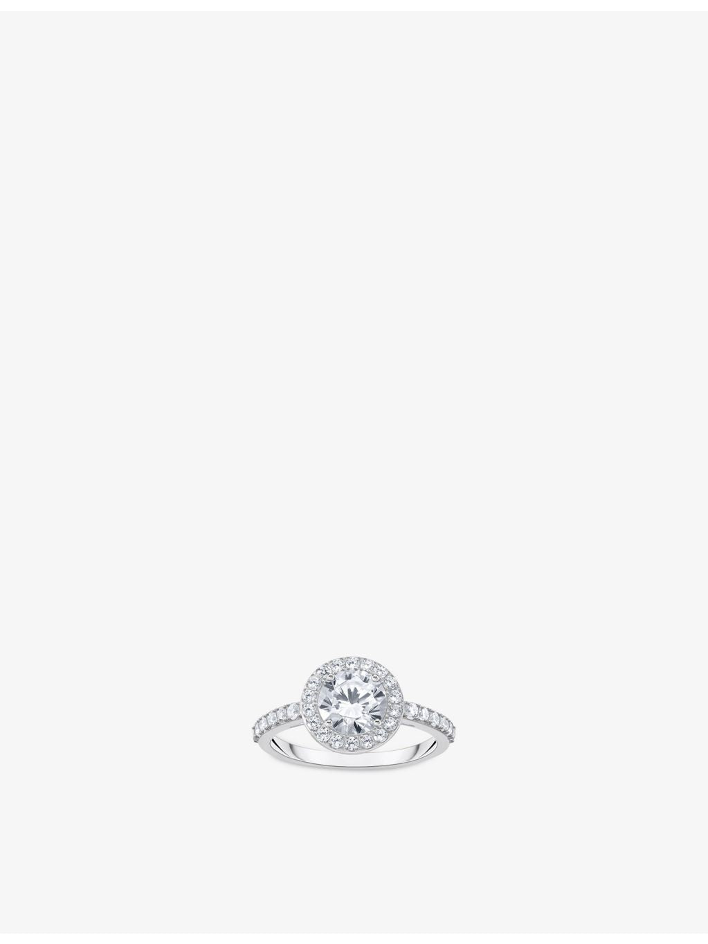 Thomas Sabo sterling silver halo ring with cubic zirconia (British brand)