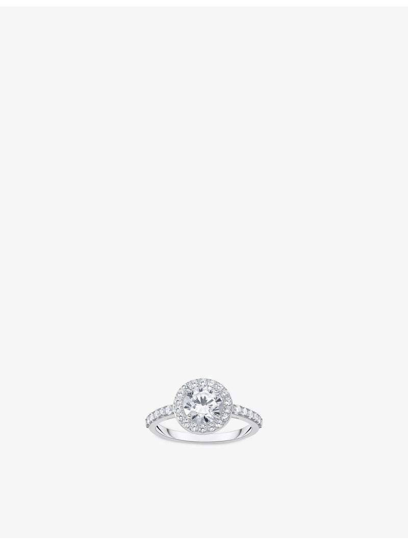 Thomas Sabo sterling silver halo ring with cubic zirconia (British brand)