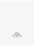 Thomas Sabo sterling silver halo ring with cubic zirconia (British brand)