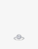 Halo Sterling-Silver And Cubic Zirconia Ring - 54mm