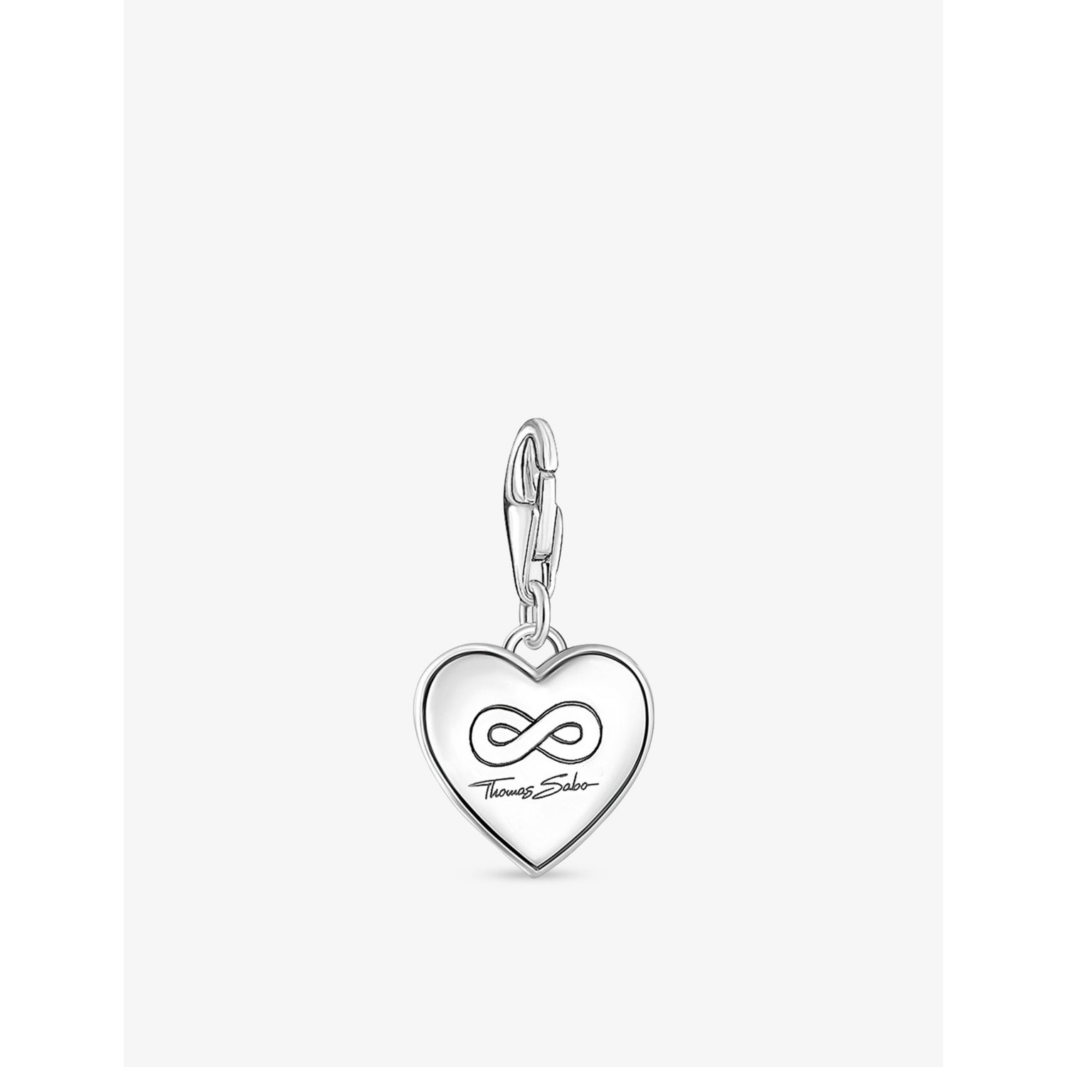 Thomas Sabo sterling silver heart charm You & Me engraved (British brand)
