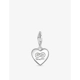 Thomas Sabo sterling silver heart charm You & Me engraved (British brand)