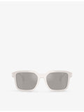 Moncler Quaderna square-frame acetate sunglasses, UK version