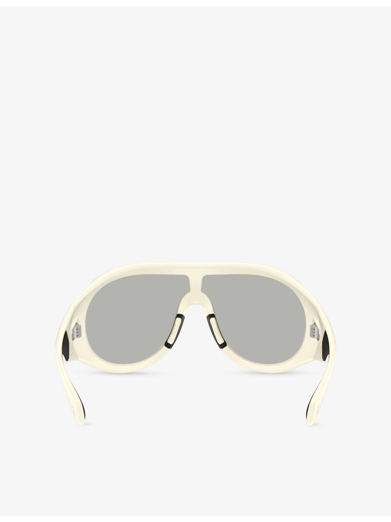 Moncler pilot-frame injected sunglasses 13.5cm mirrored lenses, UK version