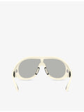 Moncler pilot-frame injected sunglasses 13.5cm mirrored lenses, UK version